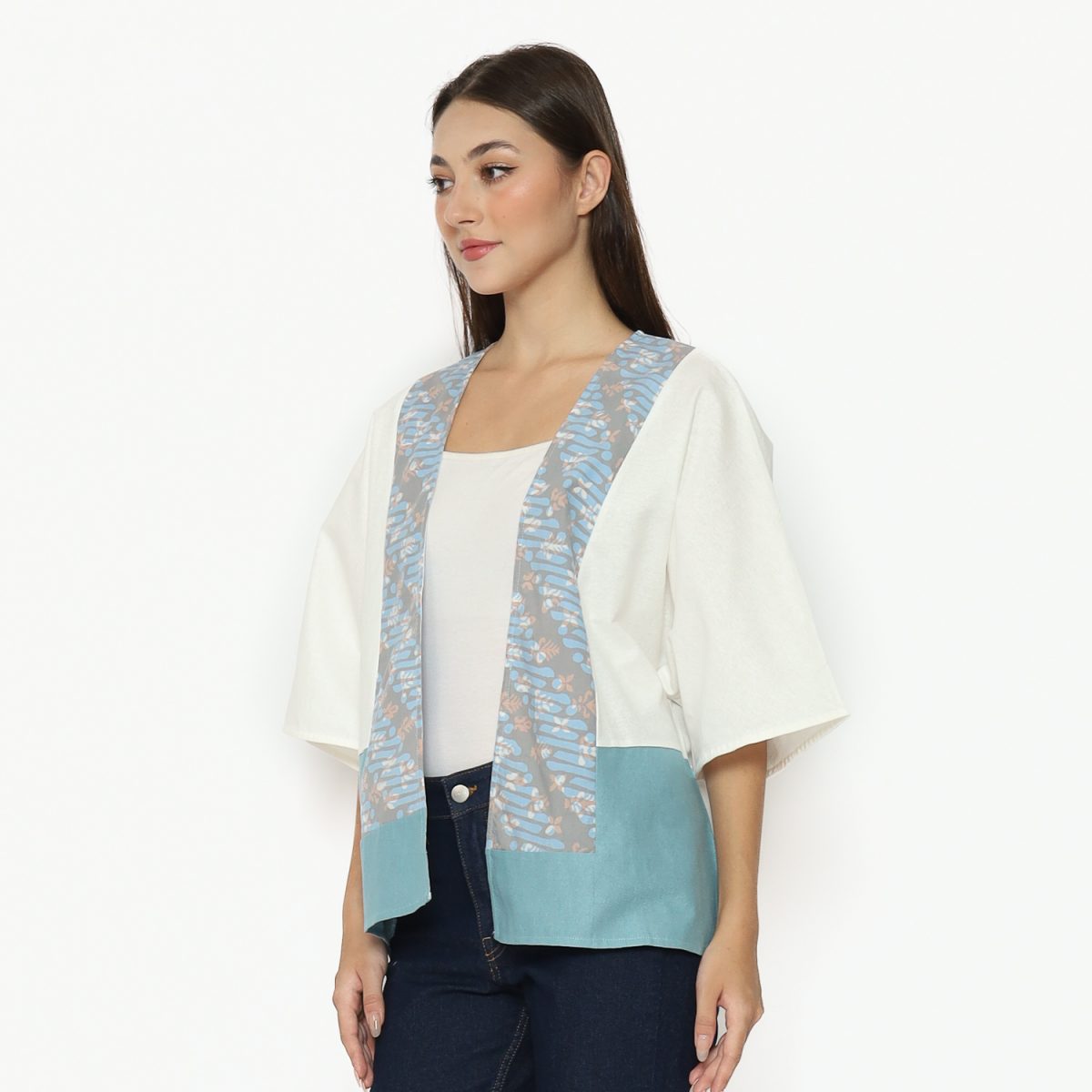RR Blazer Cream Blue - Image 4