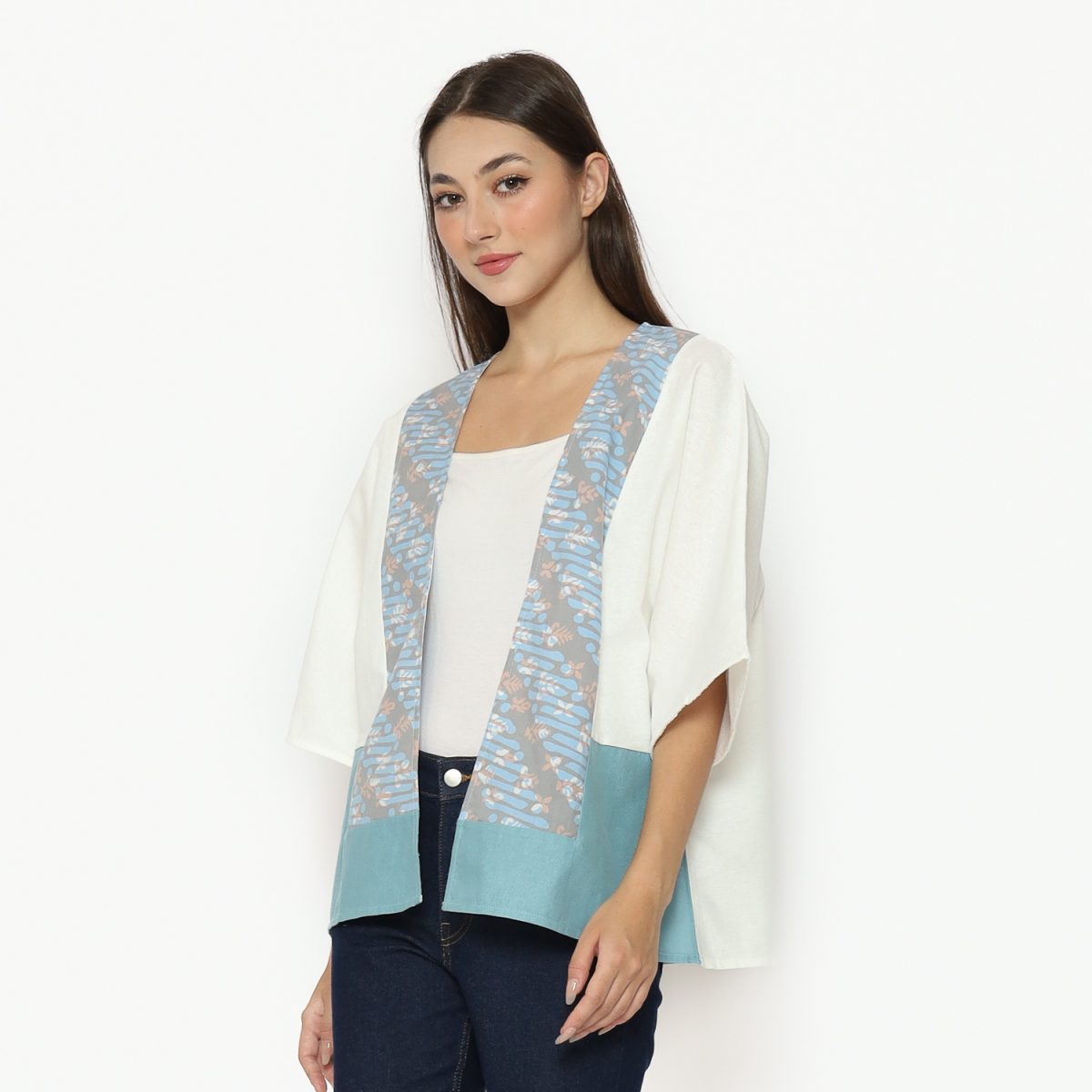 RR Blazer Cream Blue - Image 3