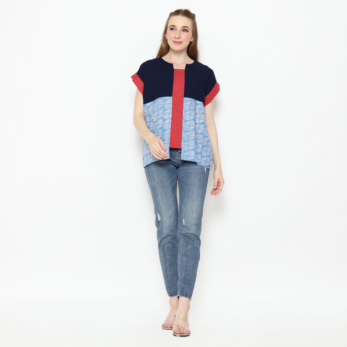 Irina Blouse Navy Blue - Image 7