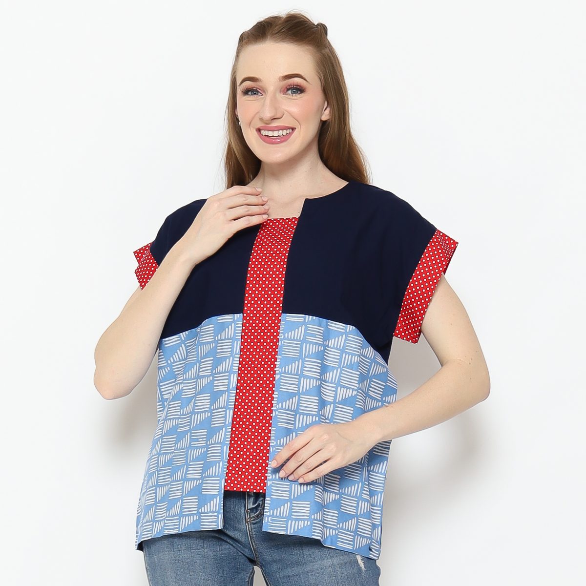 Irina Blouse Navy Blue