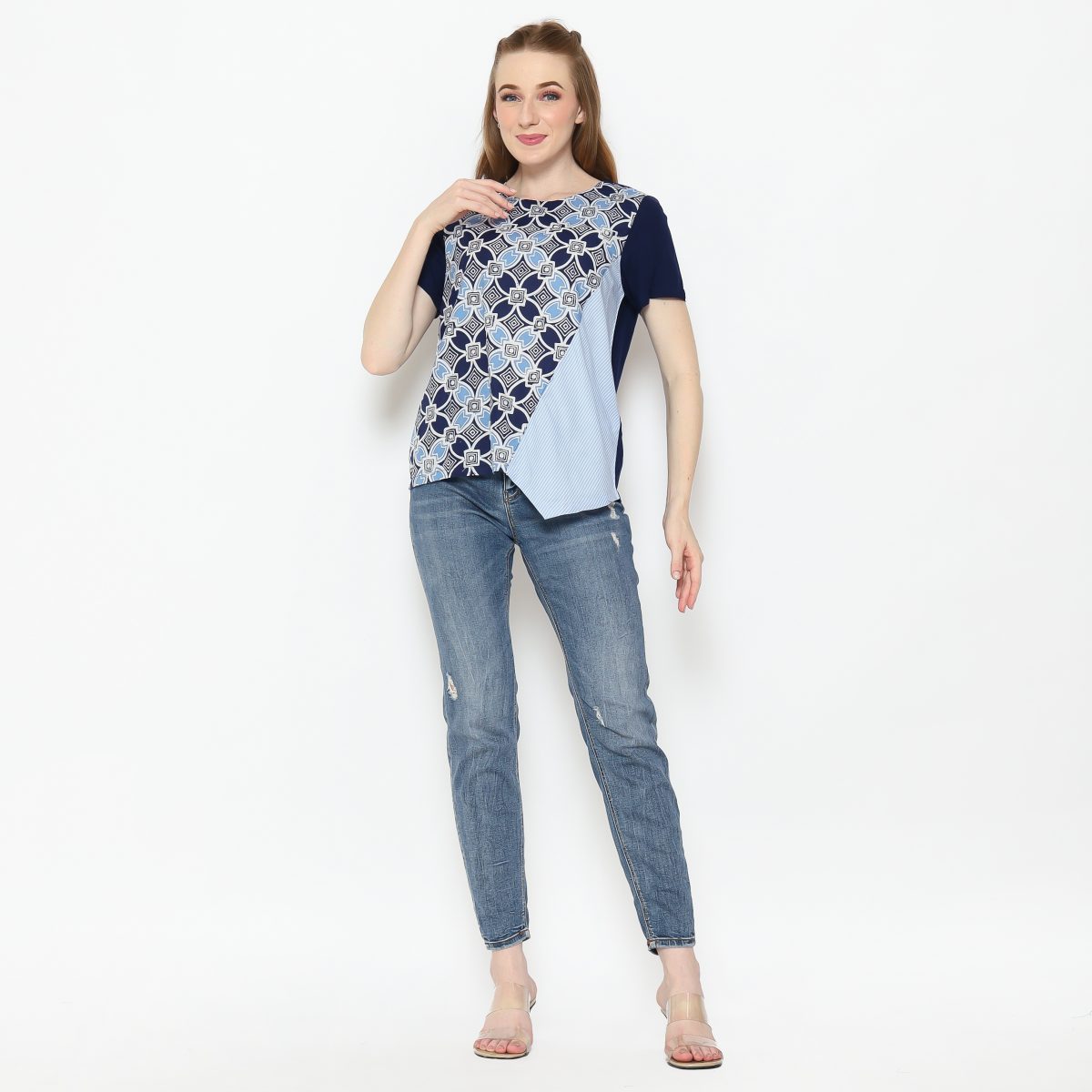 Lola Blouse Navy - Image 6