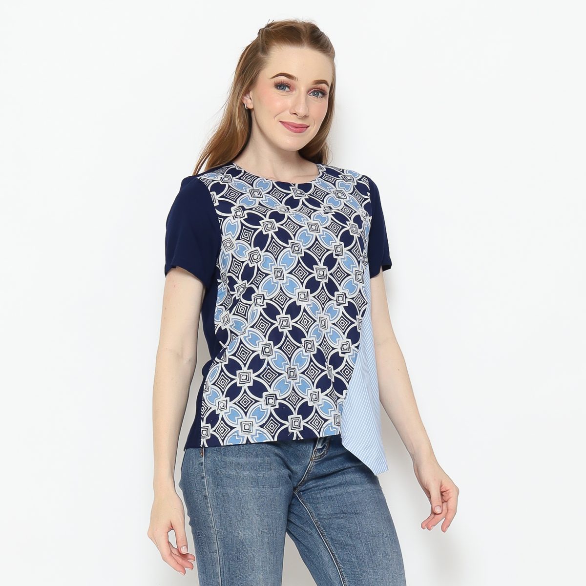 Lola Blouse Navy - Image 3