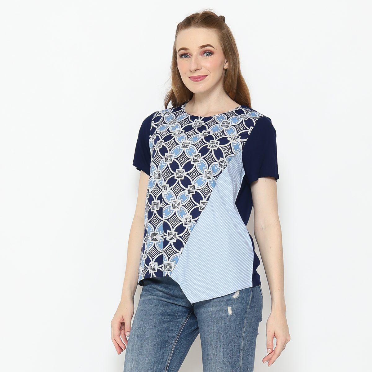 Lola Blouse Navy - Image 4
