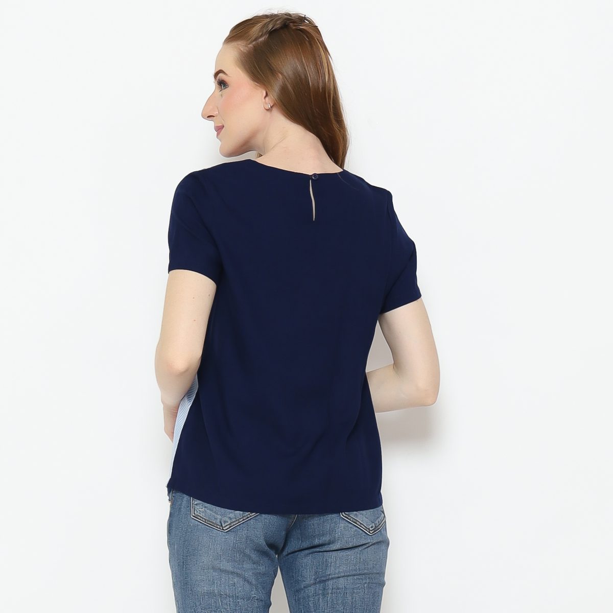 Lola Blouse Navy - Image 5