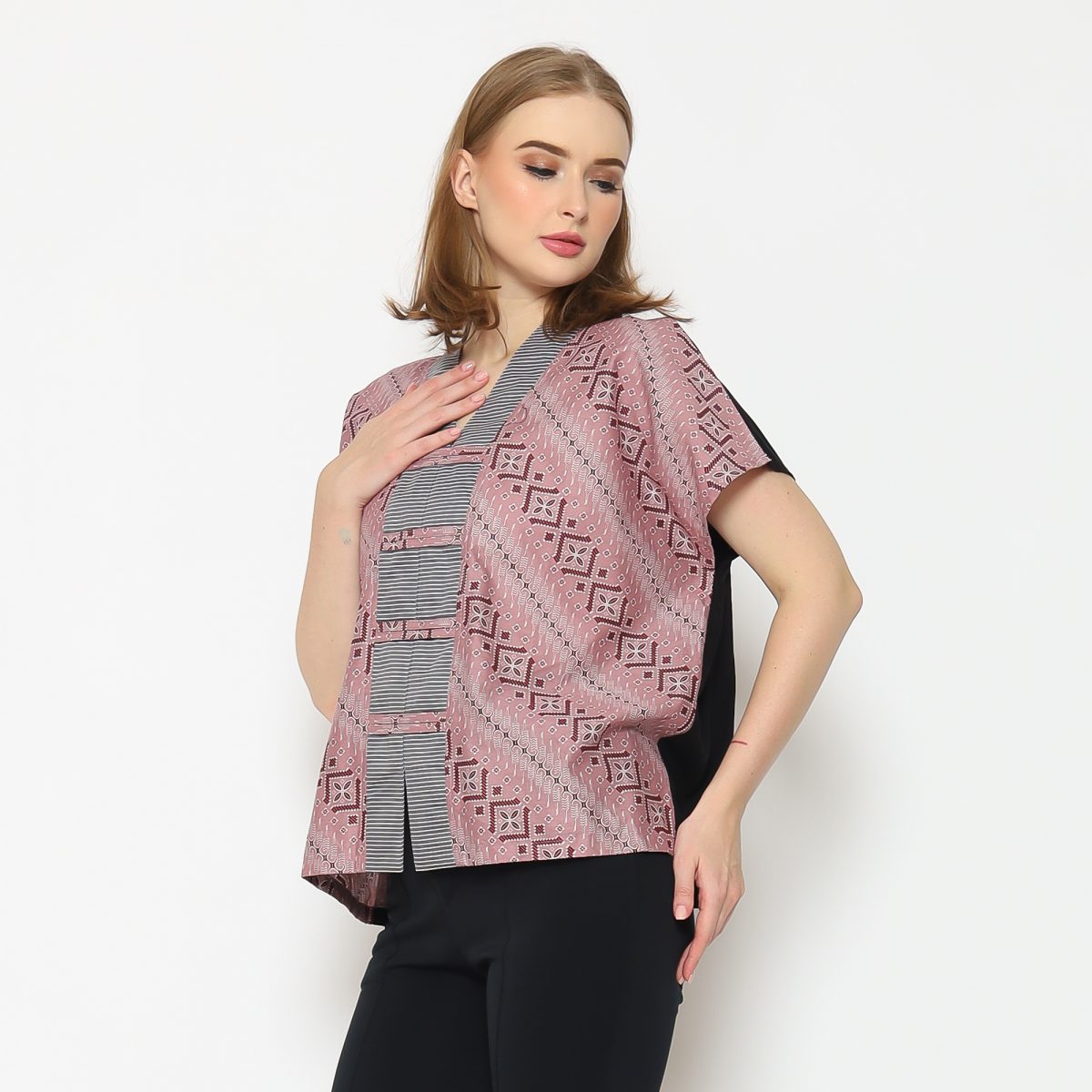 Olivia Blouse Dusty Pink - Image 4