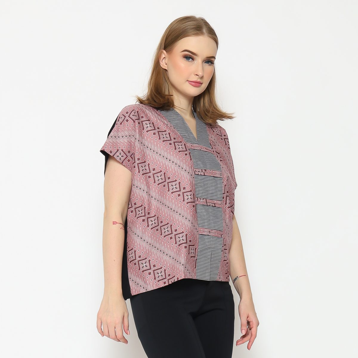 Olivia Blouse Dusty Pink - Image 6