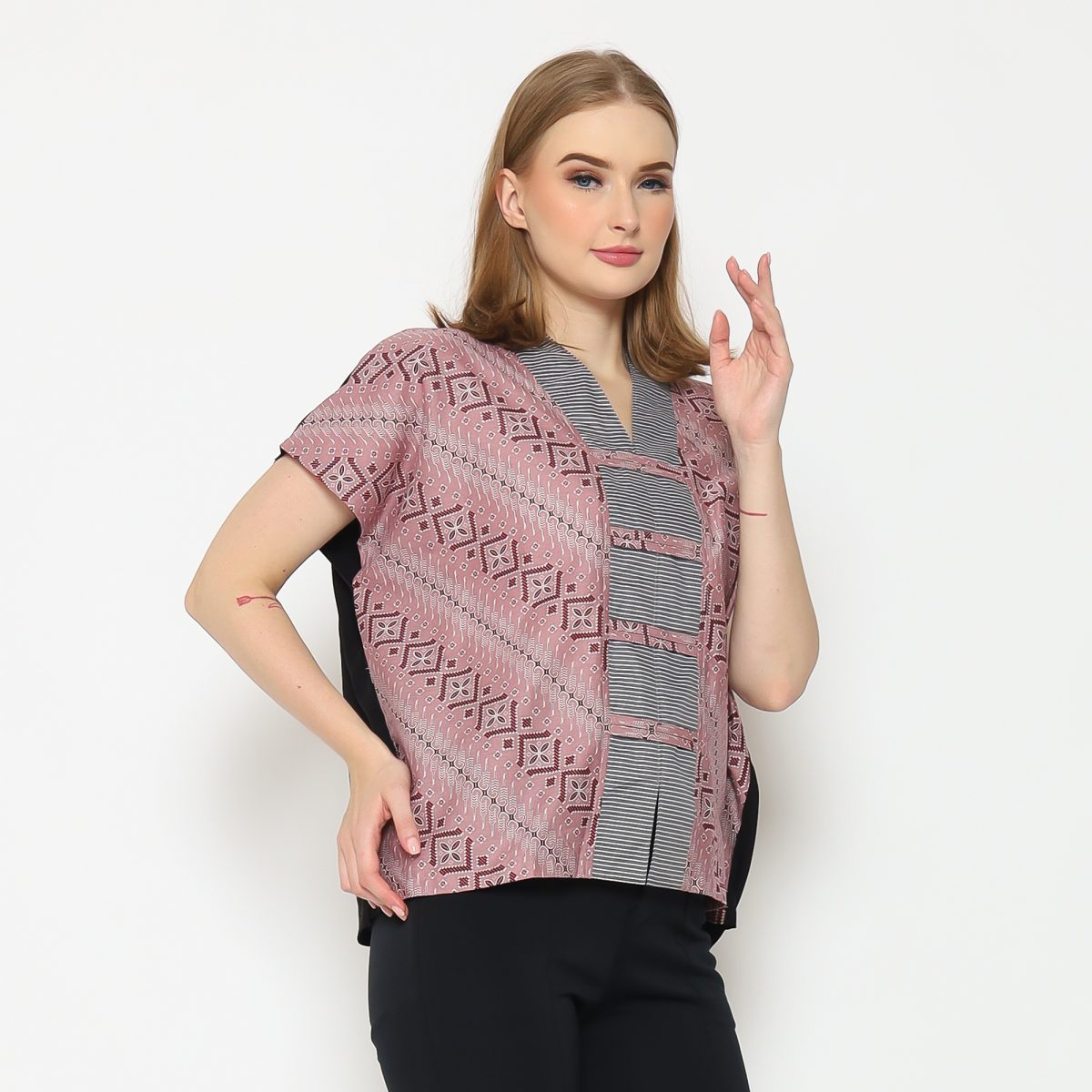 Olivia Blouse Dusty Pink - Image 5