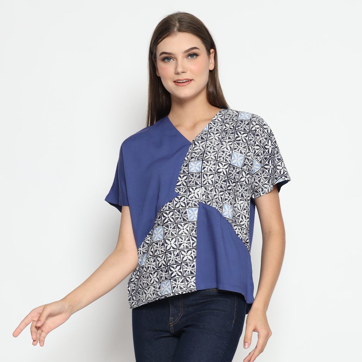 Alexis Blouse Navy Blue