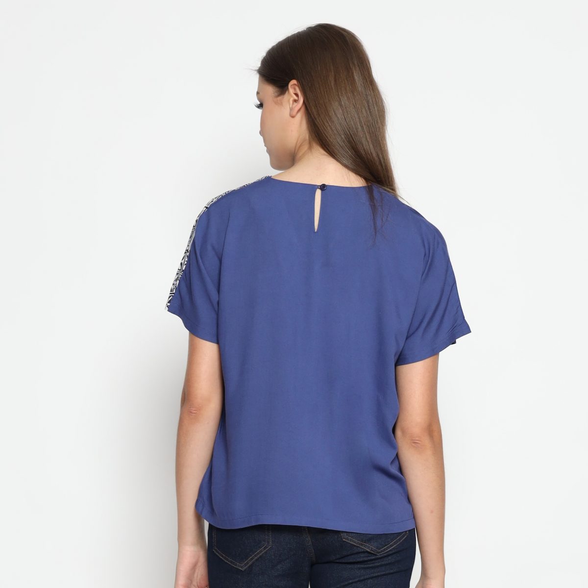 Alexis Blouse Navy Blue - Image 4