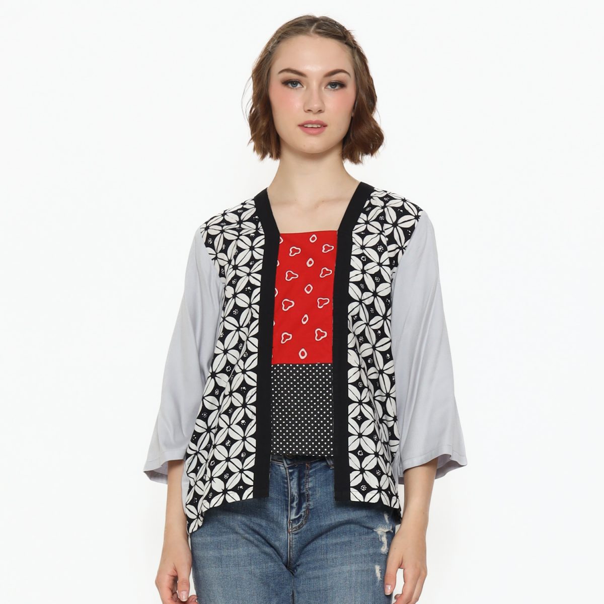Valerie Blouse Kawung Black