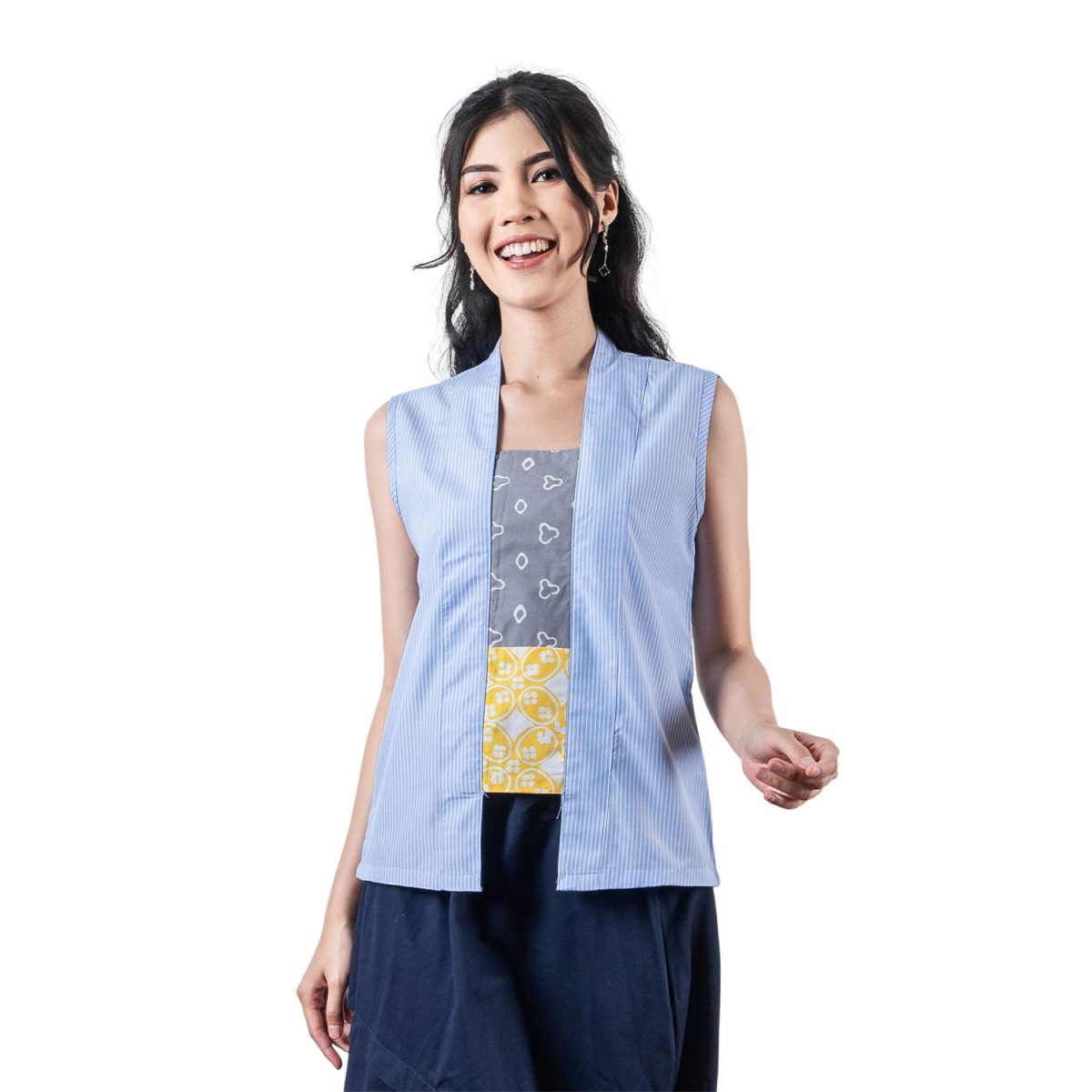 Harumi Blouse Stripe Blue