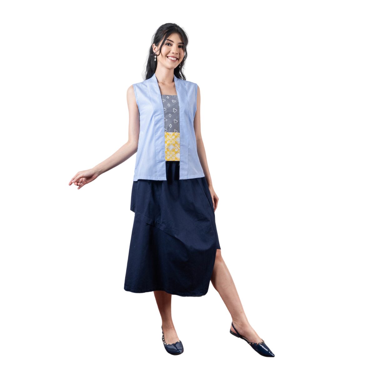 Harumi Blouse Stripe Blue - Image 4