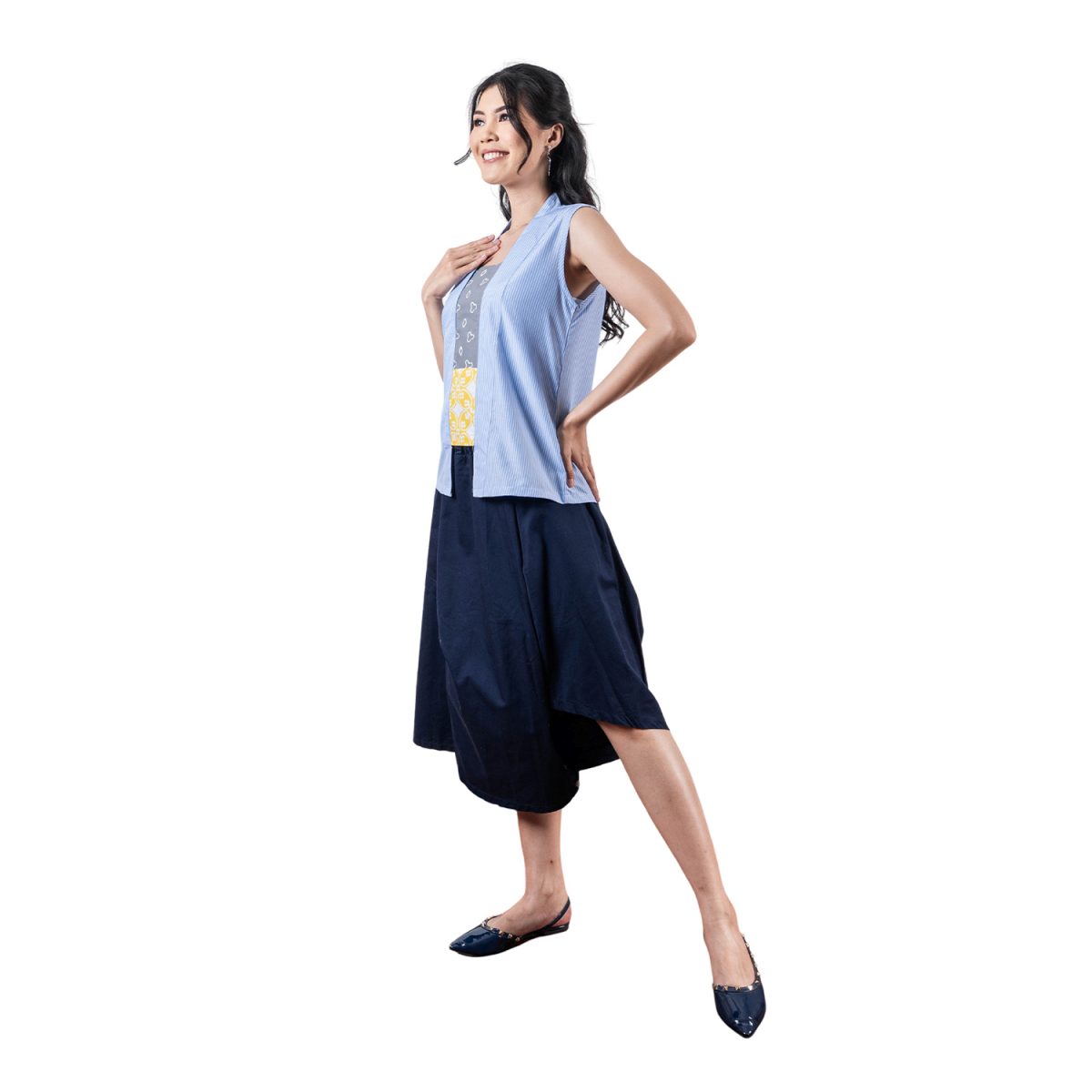 Harumi Blouse Stripe Blue - Image 3
