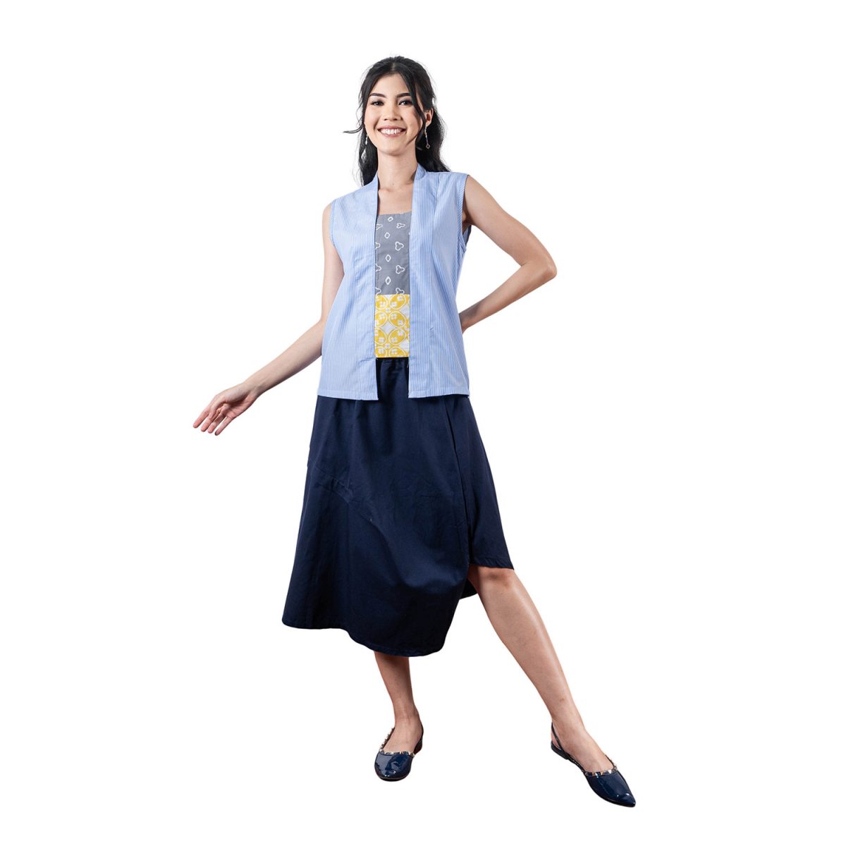 Harumi Blouse Stripe Blue - Image 6