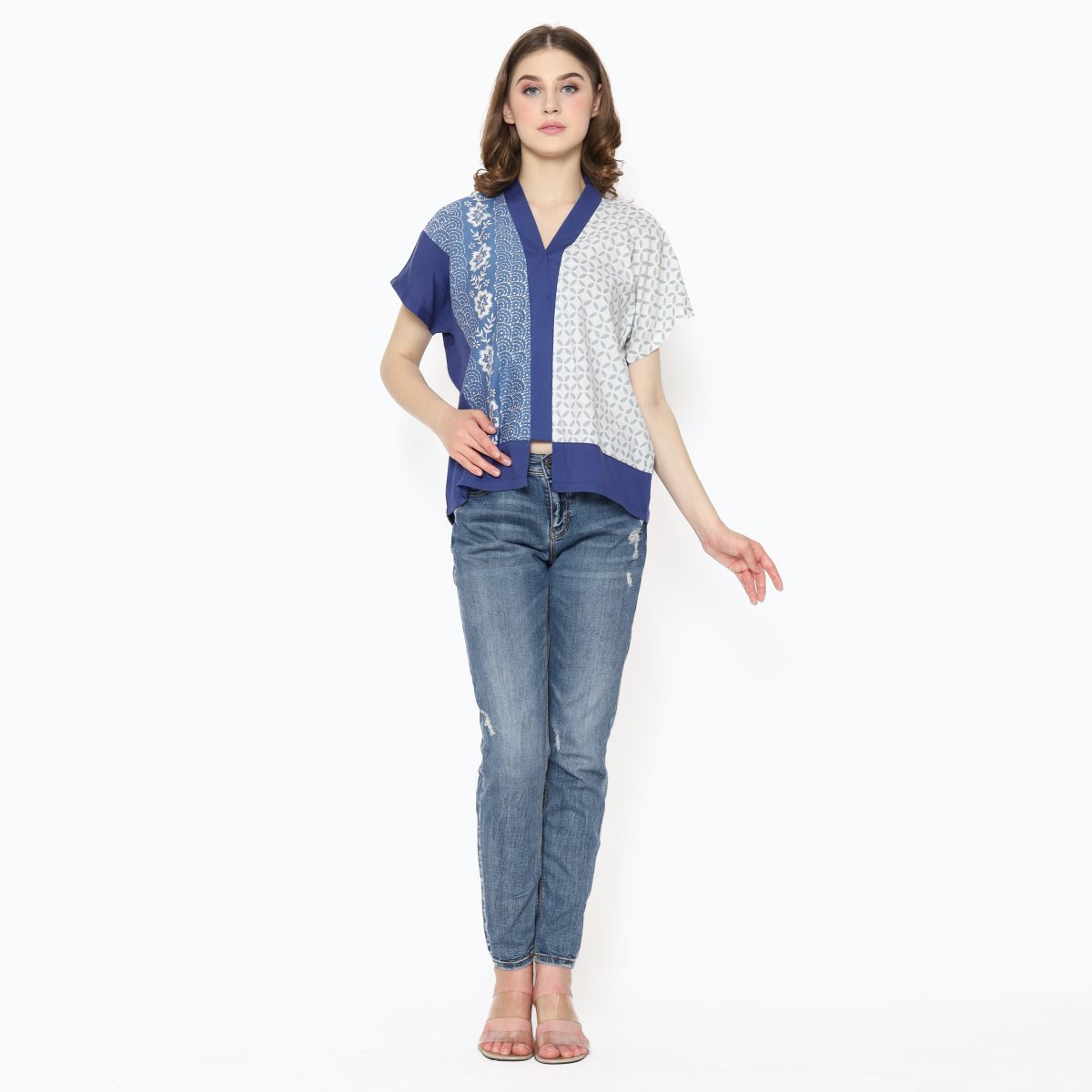 Fidelya Blouse Blue Grey - Image 7
