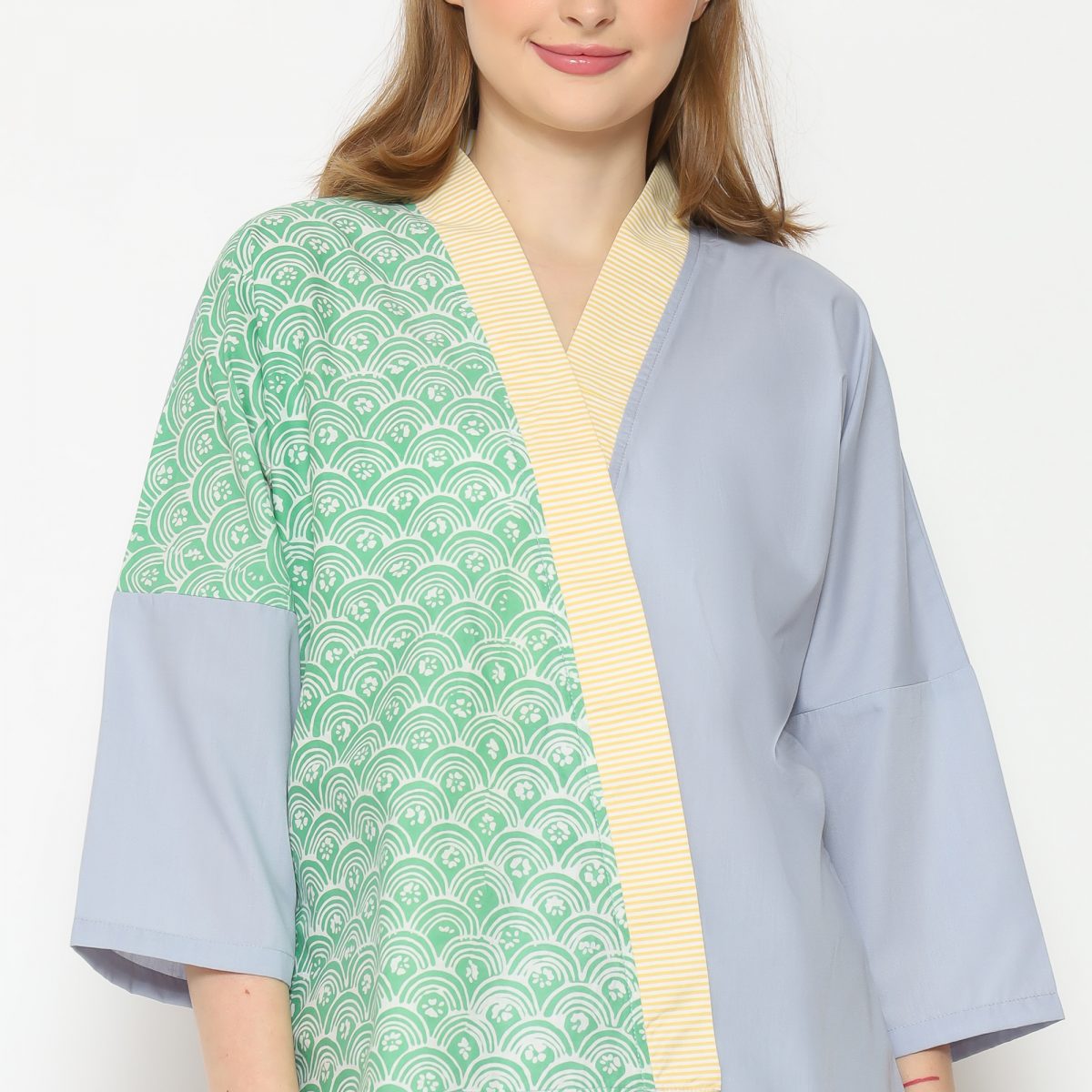 Emma Blouse Green Grey - Image 2