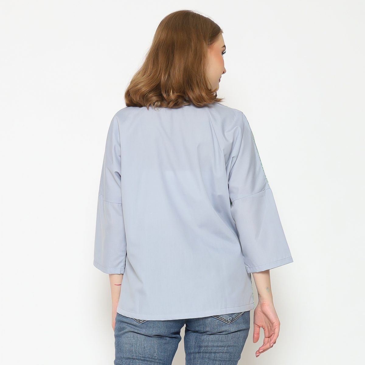 Emma Blouse Green Grey - Image 5