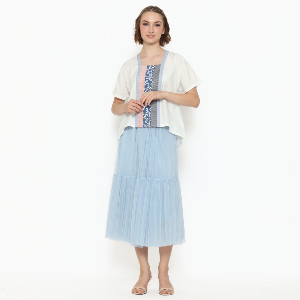 Berry Blouse Cream Blue - Image 6
