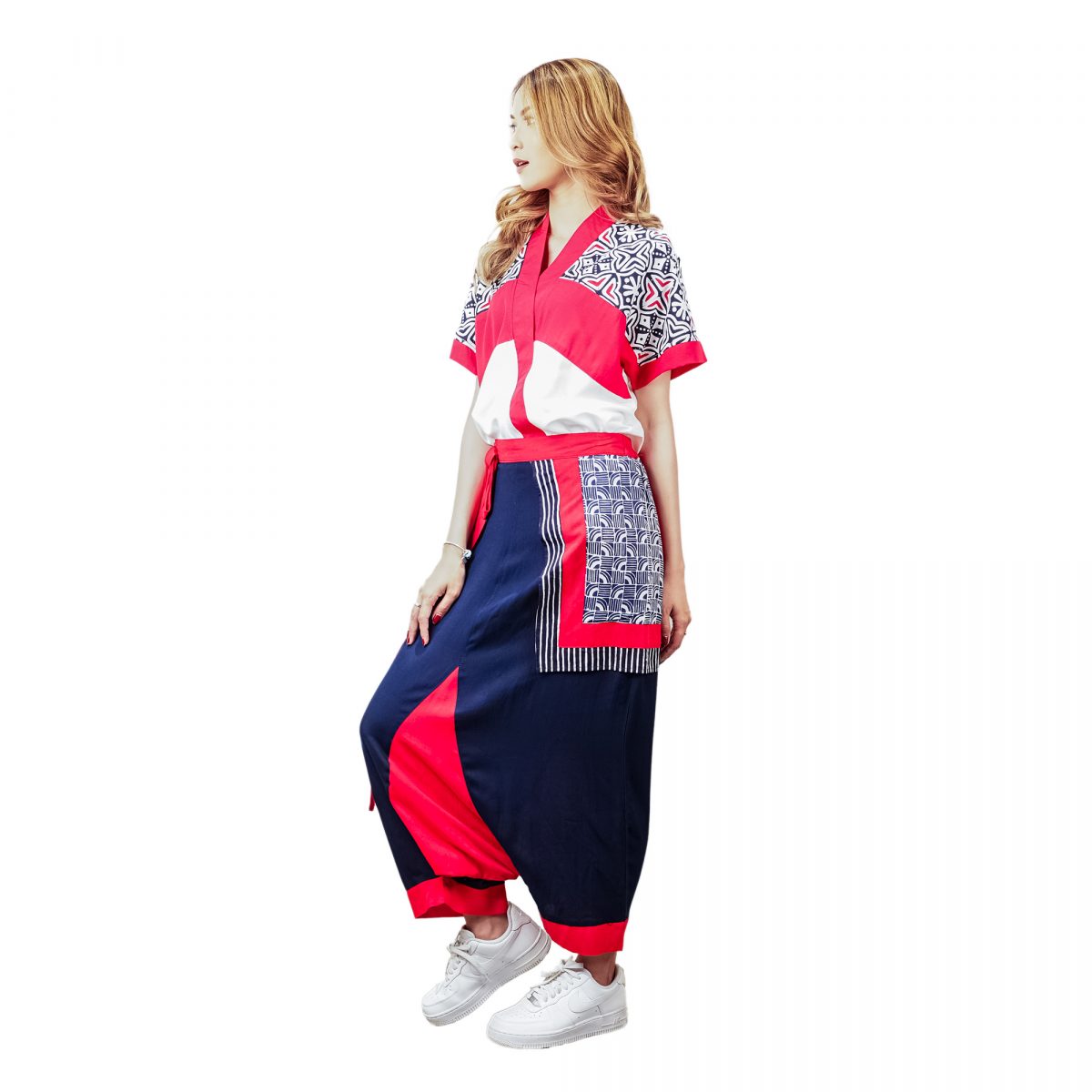 Yunita Blouse Navy Red - Image 4