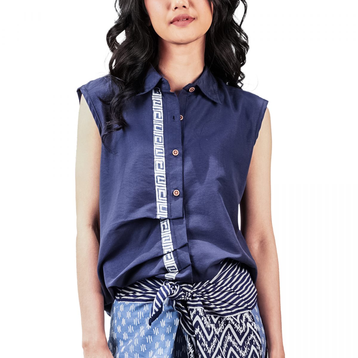 Aiko Shirt Navy - Image 2