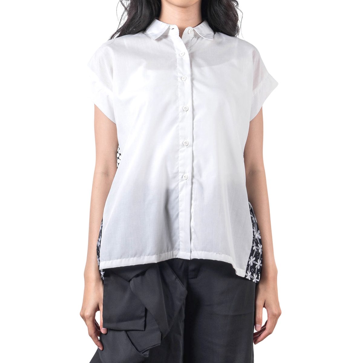 Layer Shirt White Black - Image 2