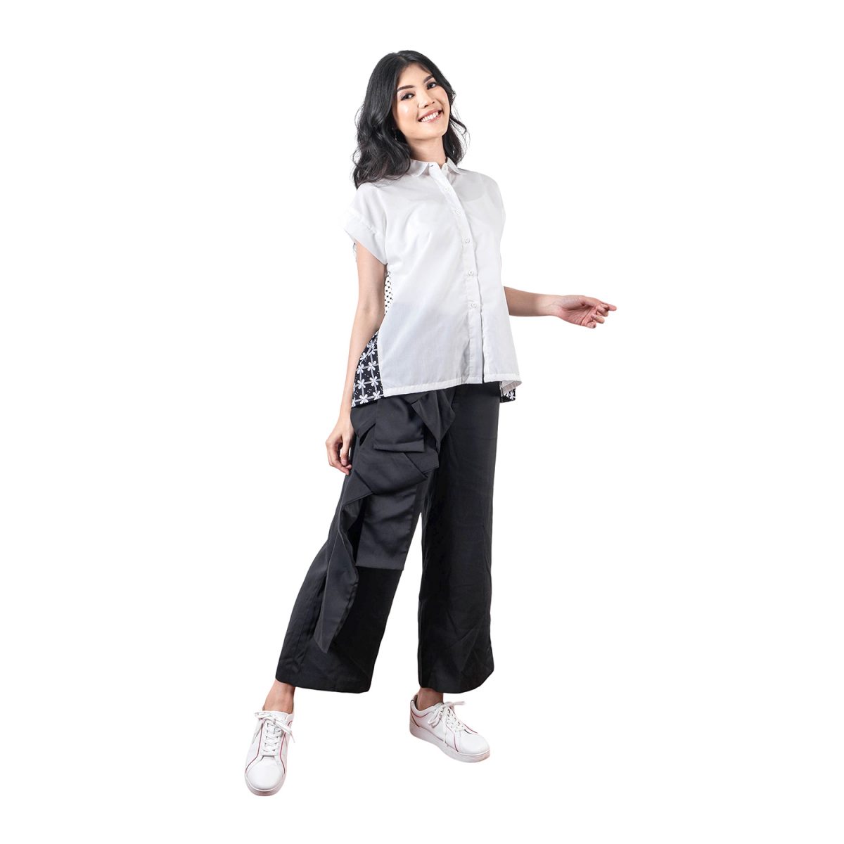 Layer Shirt White Black - Image 3