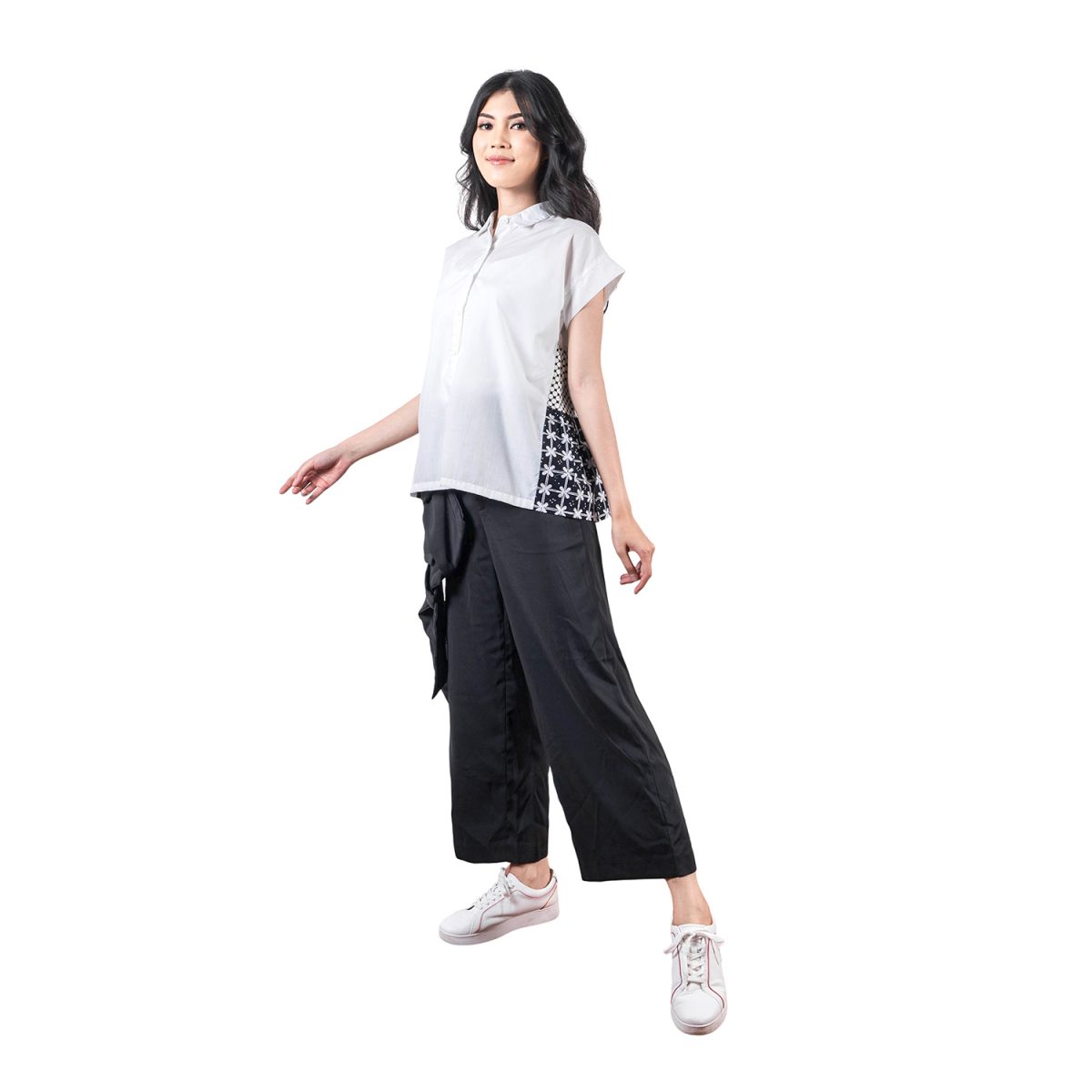 Layer Shirt White Black - Image 4