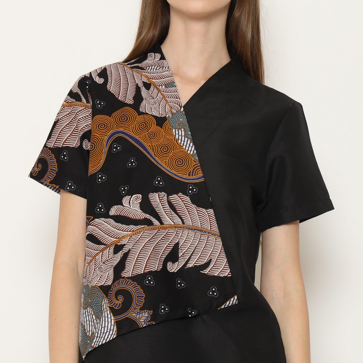 Leslie Blouse Feather Black - Image 2