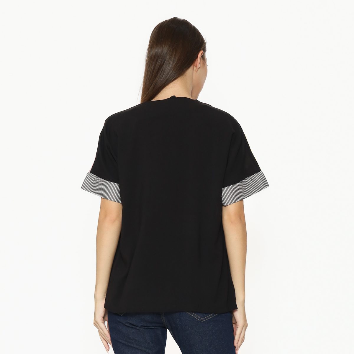 Coral Blouse Pink Black - Image 5