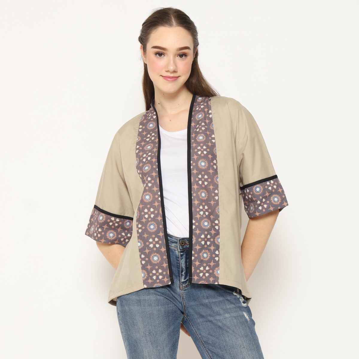 Divya Blazer Khaki Grey