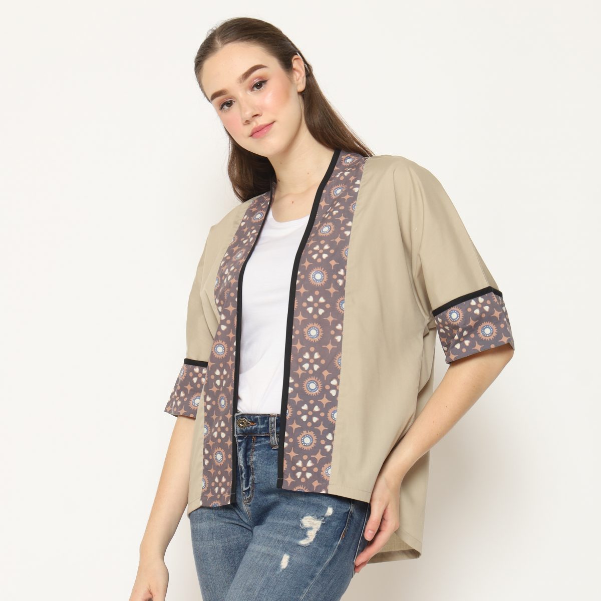 Divya Blazer Khaki Grey - Image 3