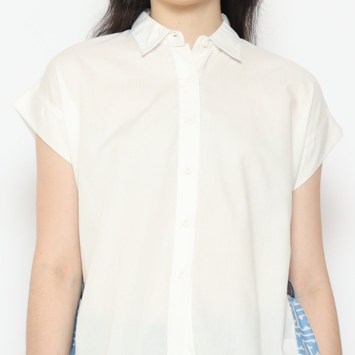 Layer Shirt White Navy Blue - Image 2