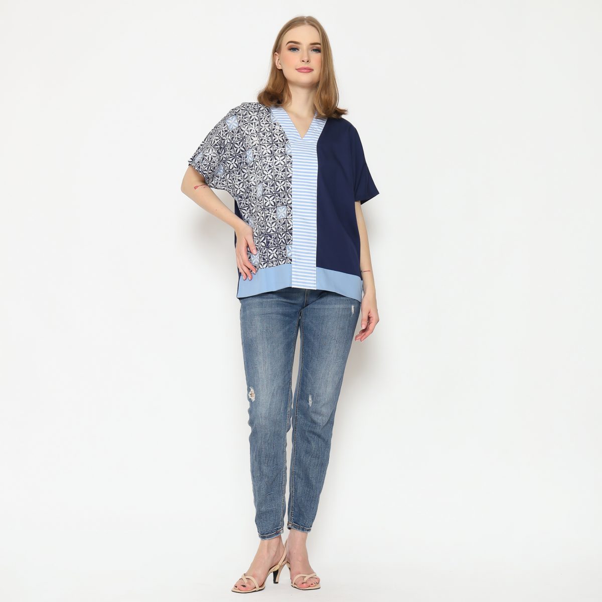 Alona Blouse Navy - Image 7
