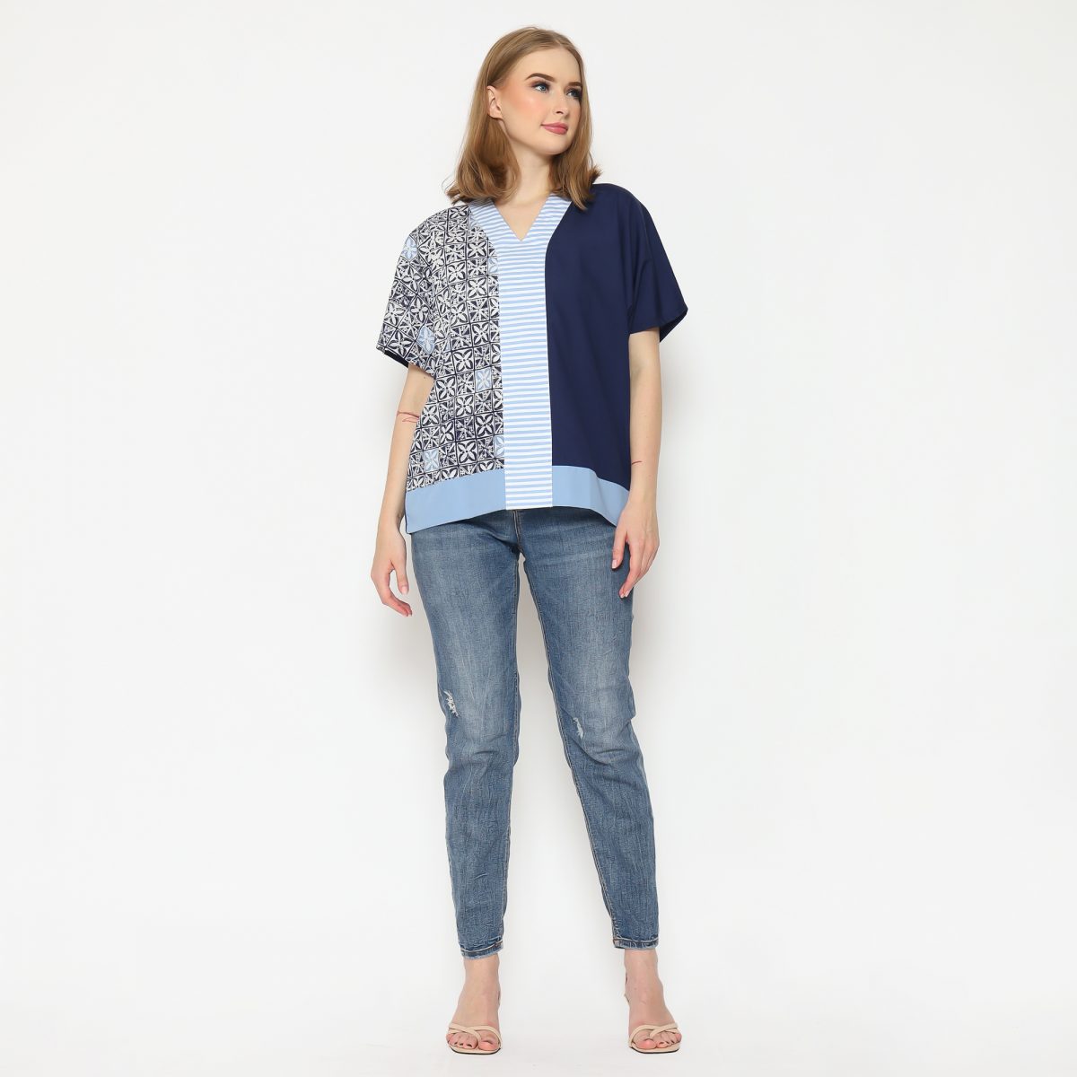 Alona Blouse Navy - Image 6