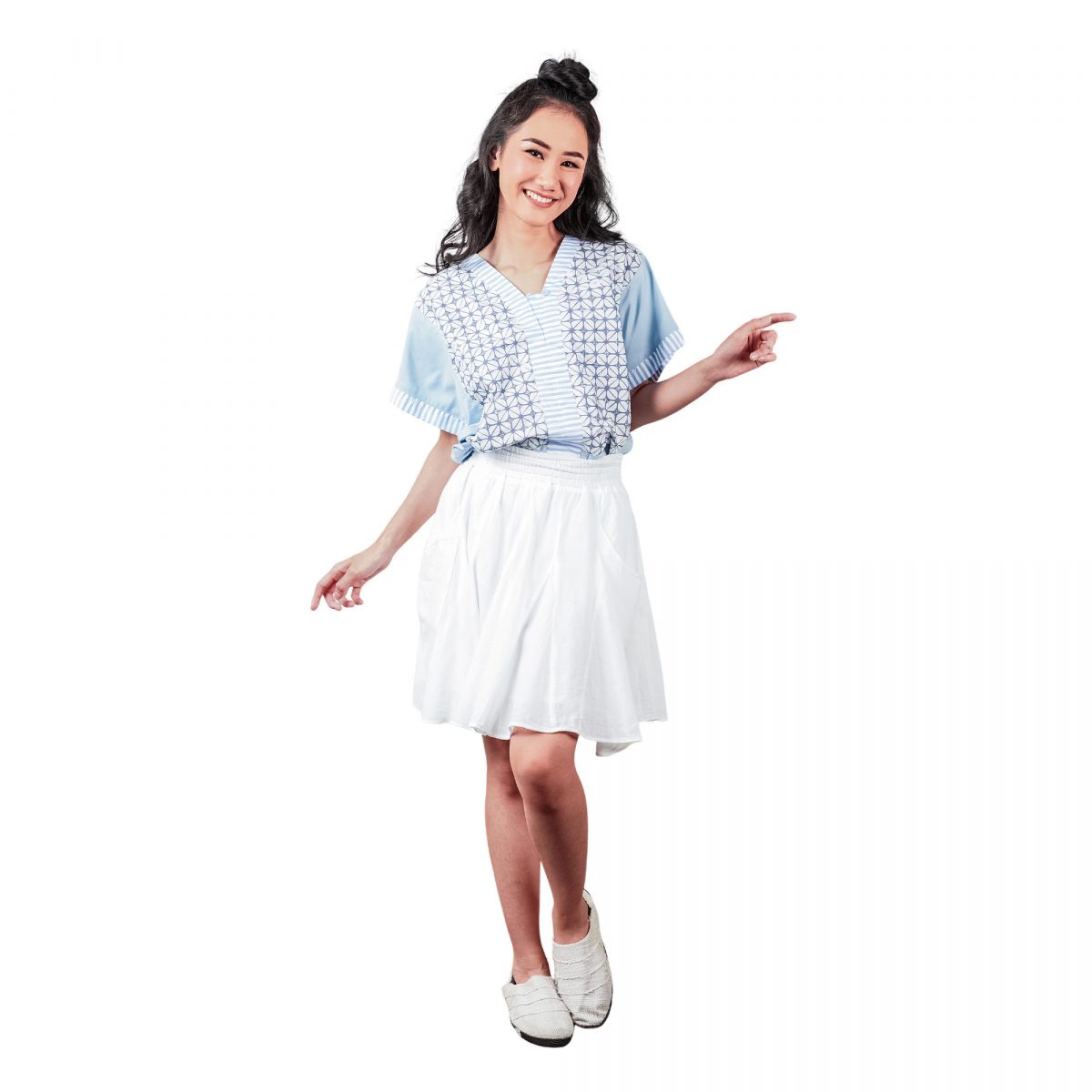 Nadira Blouse Sky Blue - Image 6
