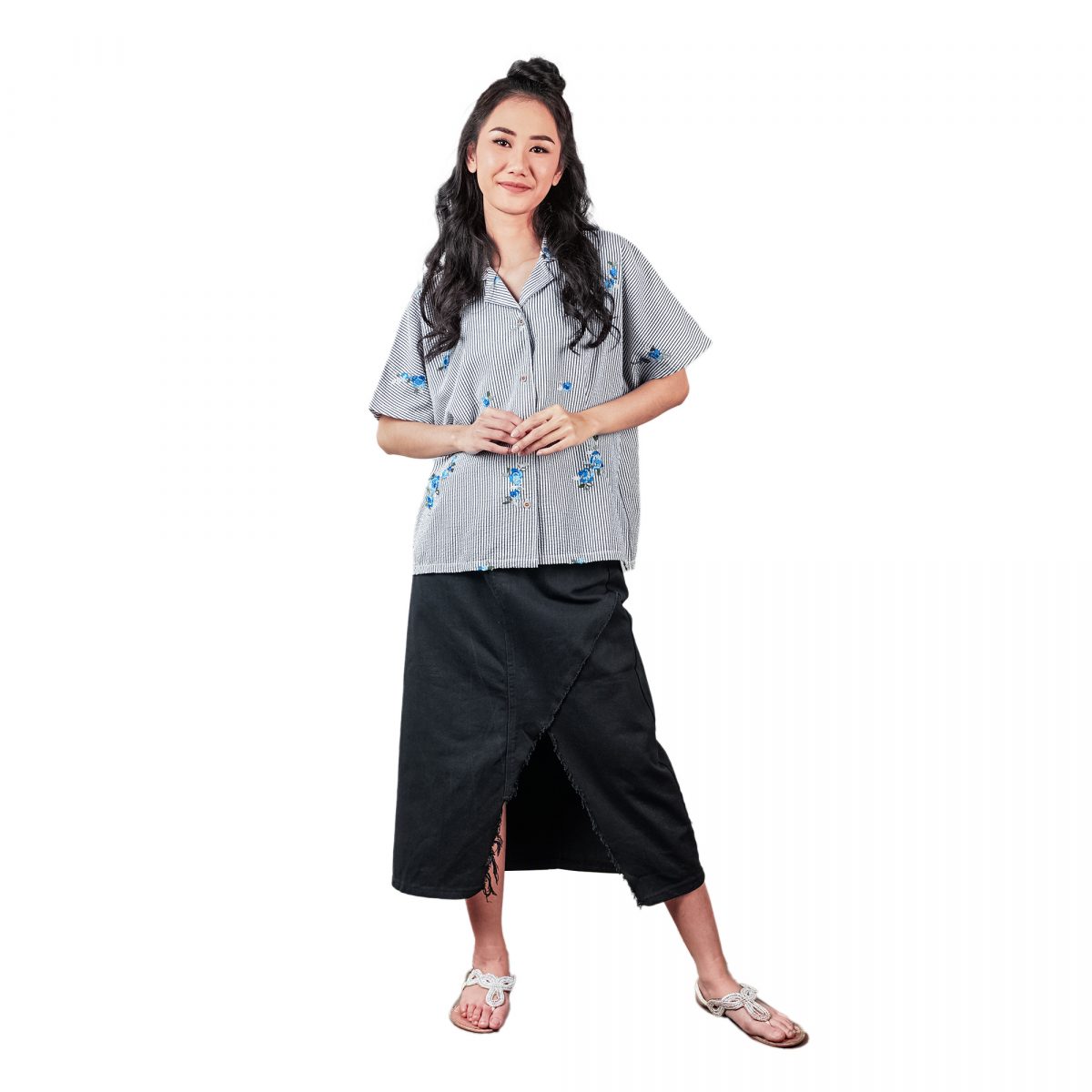 Loria Shirt Stripe Black - Image 6
