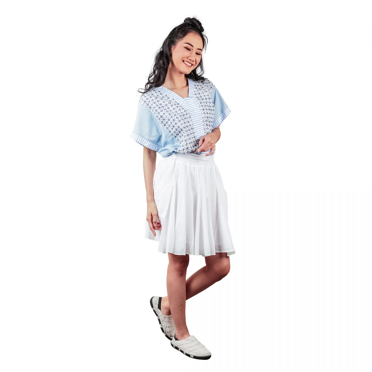 Nadira Blouse Sky Blue - Image 3