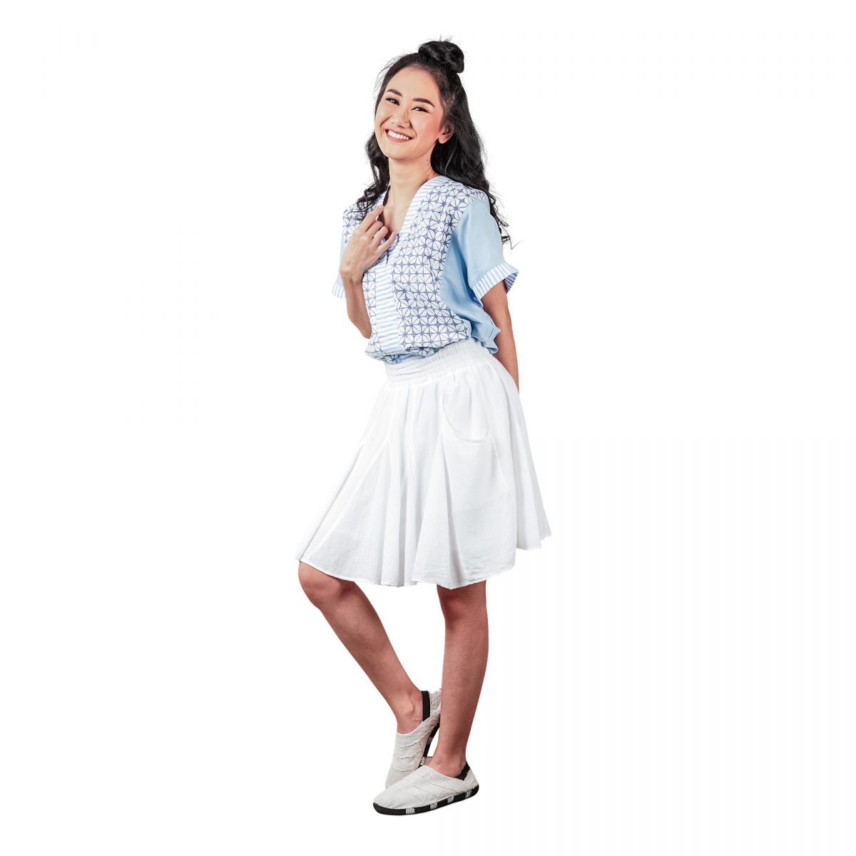 Nadira Blouse Sky Blue - Image 4