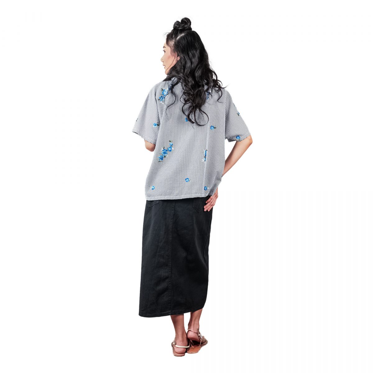 Loria Shirt Stripe Black - Image 5