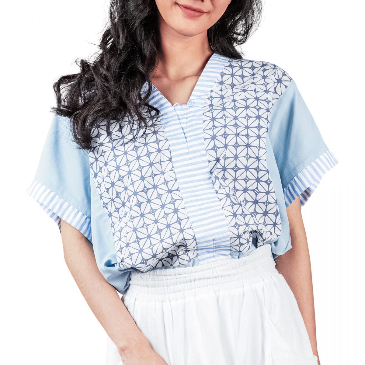 Nadira Blouse Sky Blue - Image 2