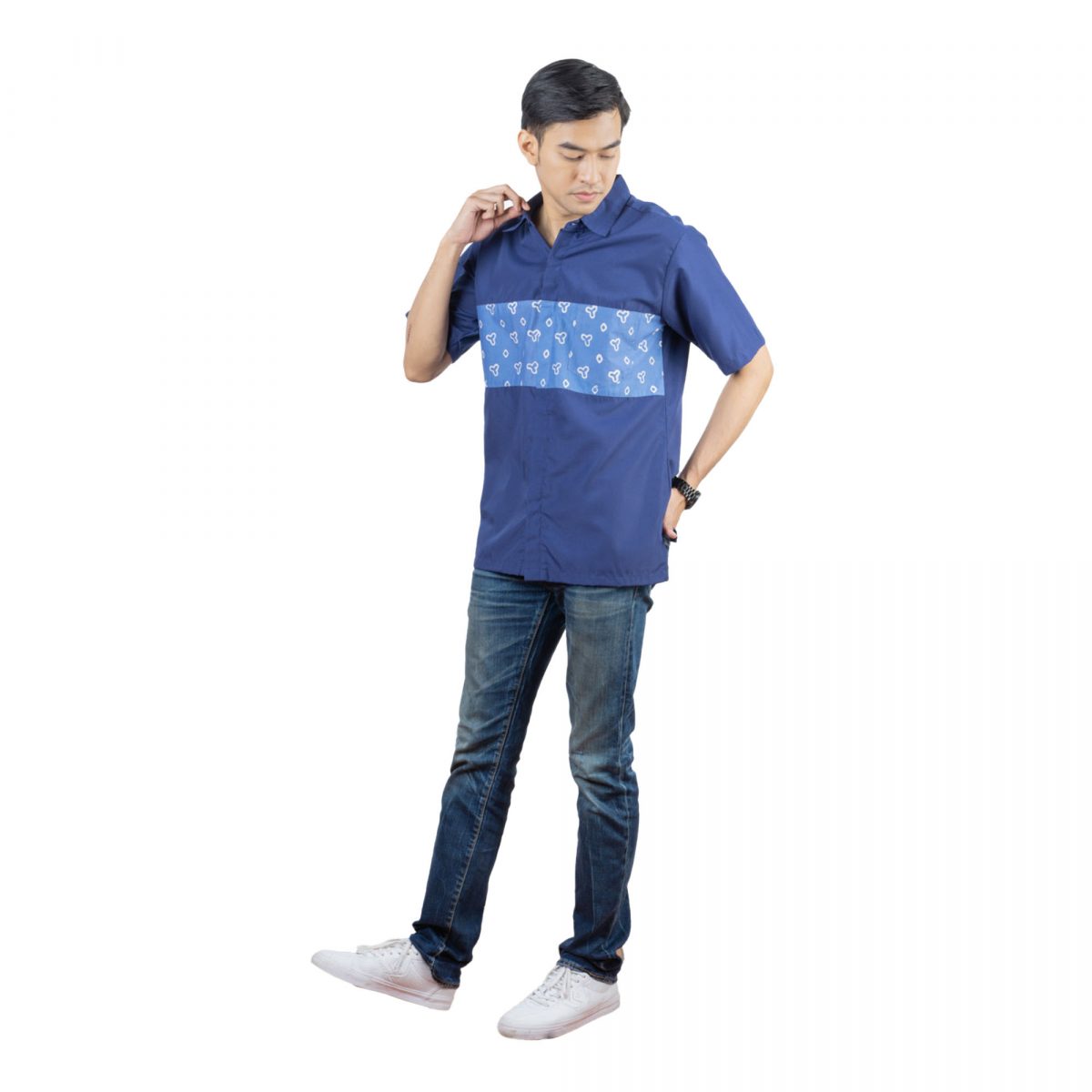 Pasha Shirt Navy - Image 3