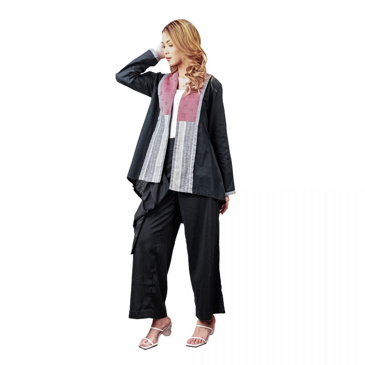 Saverine Blazer Red Black - Image 4