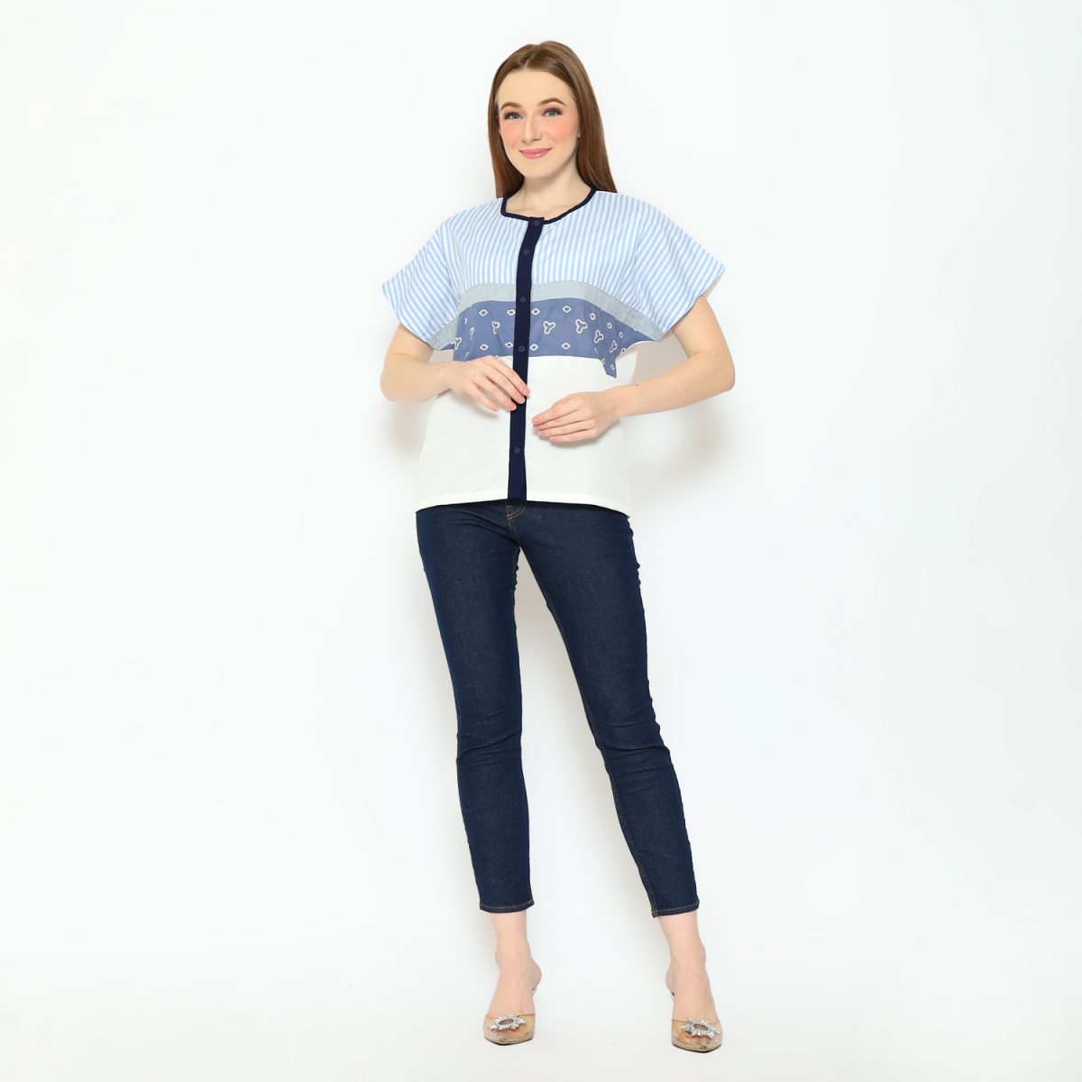 Jovina Blouse Blue - Image 7