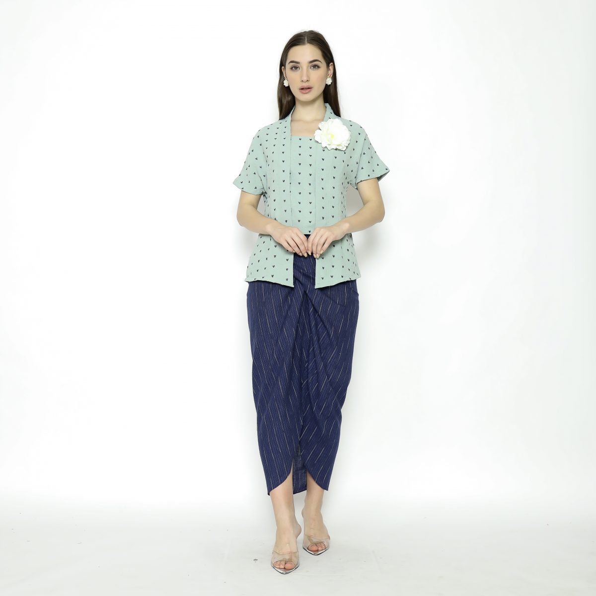 Yasmine Blouse Heart Green - Image 6
