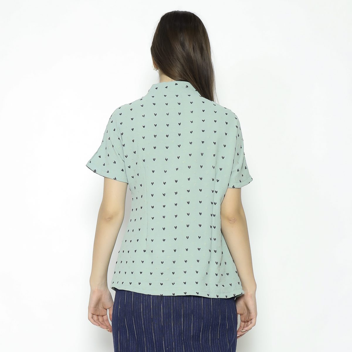 Yasmine Blouse Heart Green - Image 5