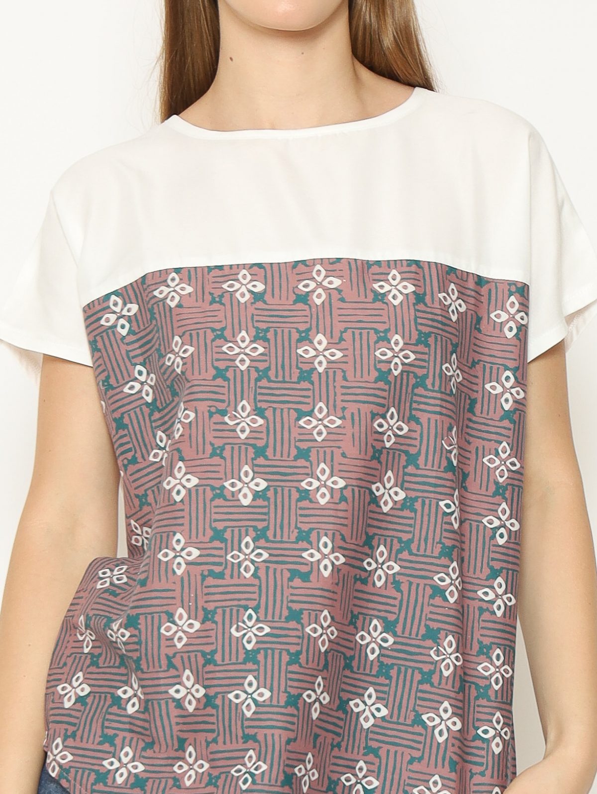 Forever Blouse White Brown - Image 2