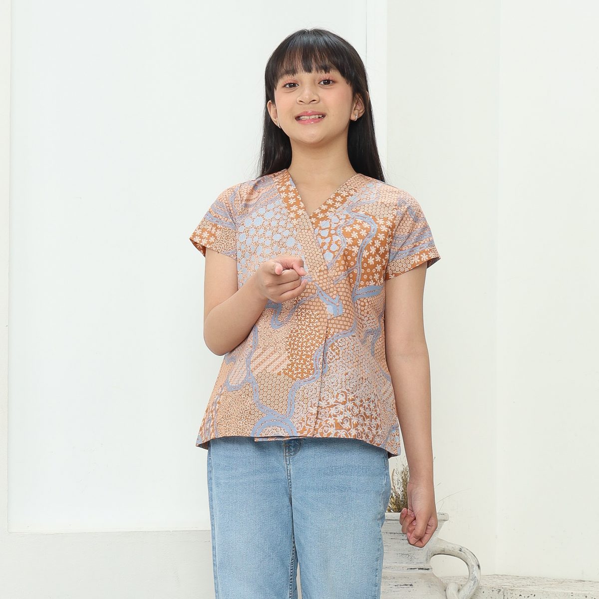 Leona Blouse Kids Orange