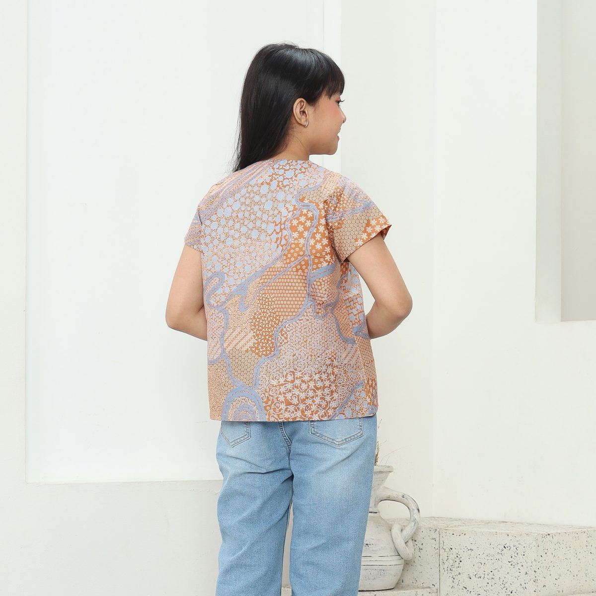 Leona Blouse Kids Orange - Image 6