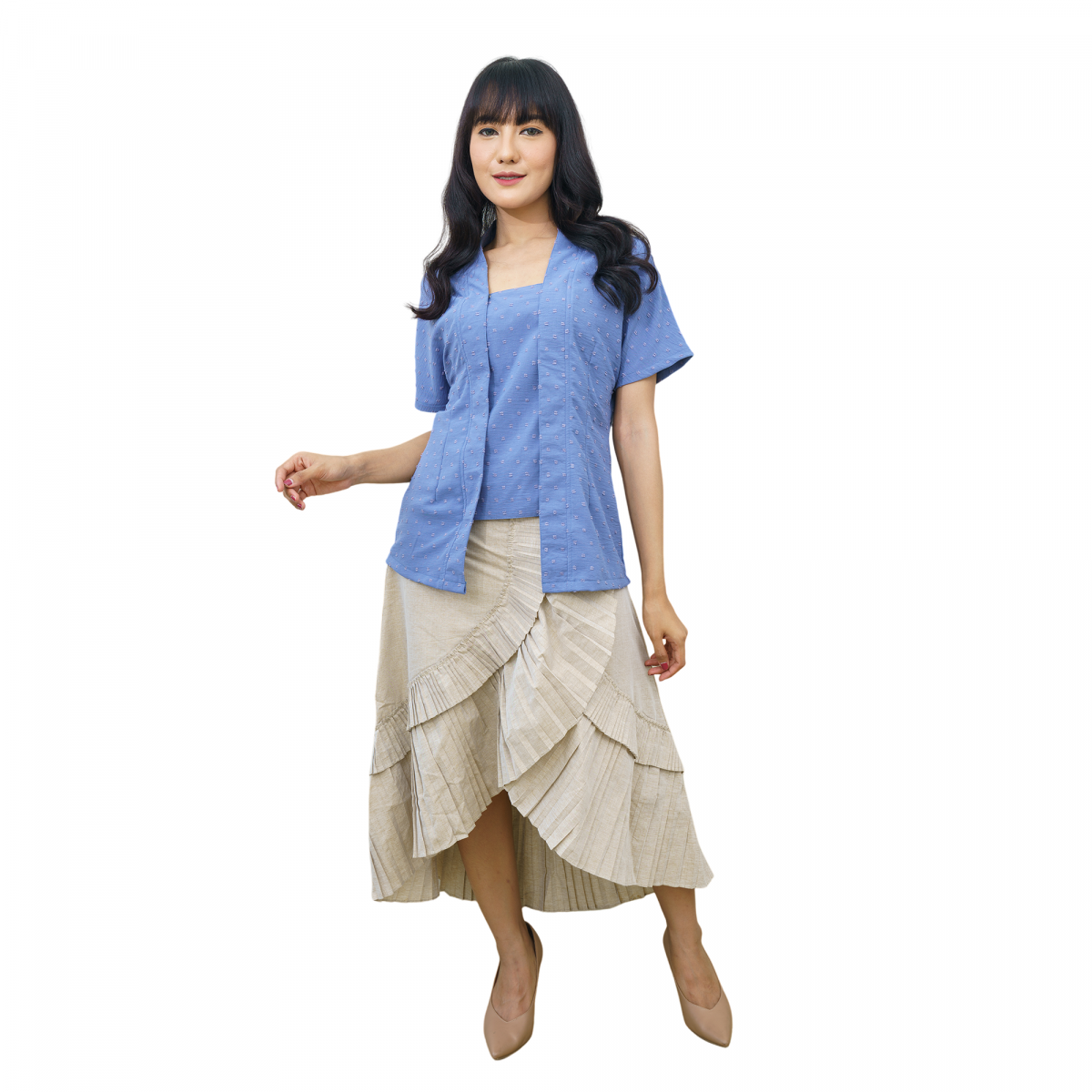 Yasmine Blouse Blue - Image 6