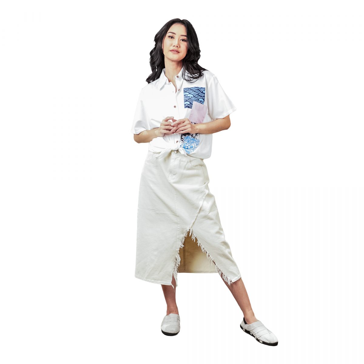 Mozaic Shirt Broken White - Image 6